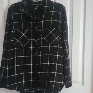 Black and White Plaid Shirt